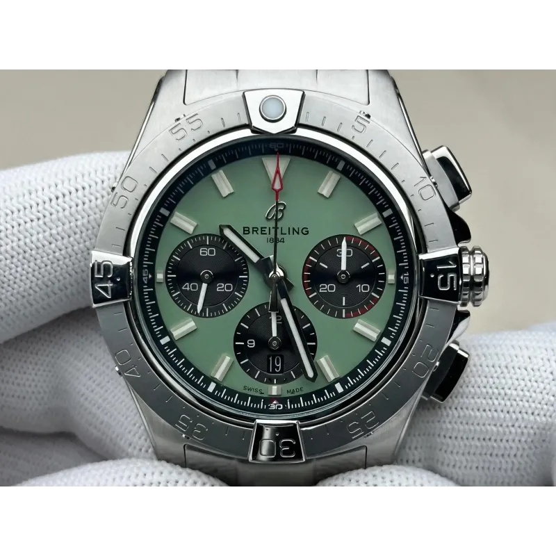 Breitling Chronomat B01 42 AB0147101L1A1 Replica - Mintgroene Wijzerplaat Roestvrij Staal