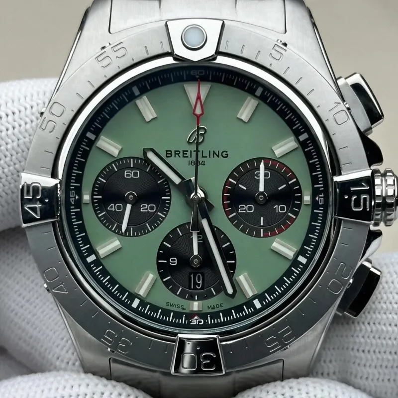 Breitling Chronomat B01 42 AB0147101L1A1 Replica - Mintgroene Wijzerplaat Roestvrij Staal