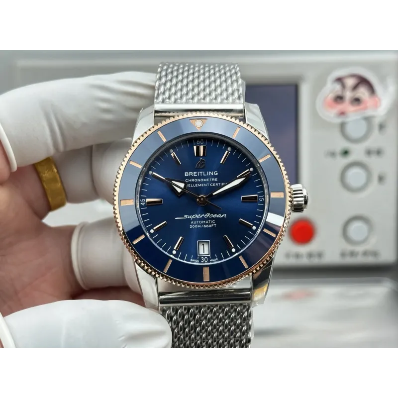 Breitling Superocean Heritage UB2010161C1A1 Replica - Blauwe Wijzerplaat Milanese Armband