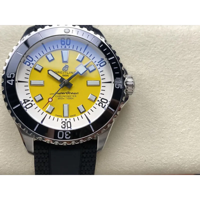 Breitling Superocean Automatic A17375211I1S1 Replica - Gele Wijzerplaat Roestvrij Staal