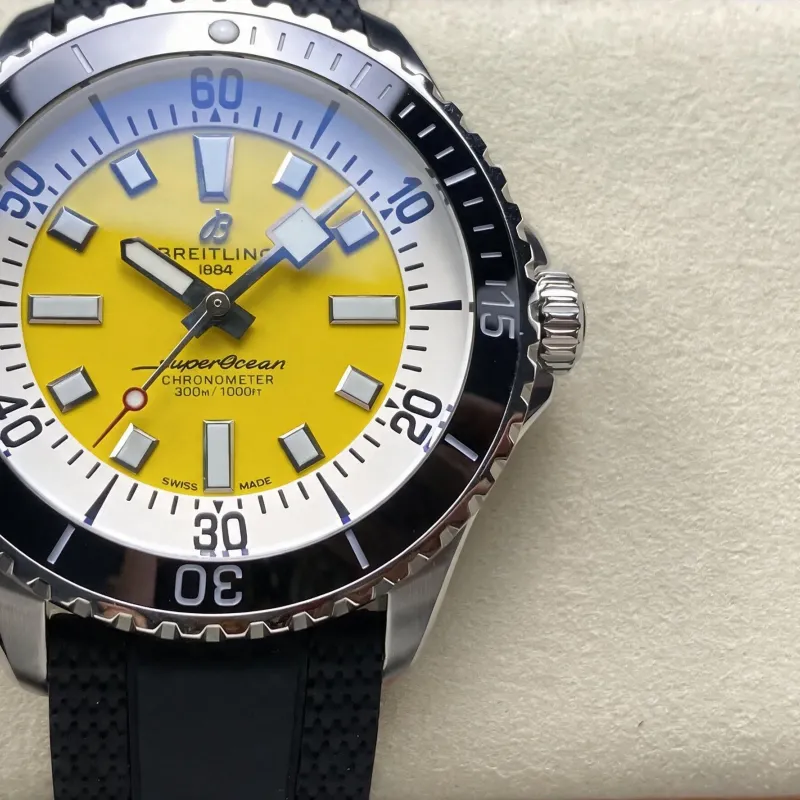 Breitling Superocean Automatic A17375211I1S1 Replica - Gele Wijzerplaat Roestvrij Staal