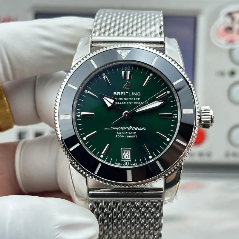 Breitling Superocean Heritage AB2010121L1A1 Replica - Groene Wijzerplaat Milanese Armband