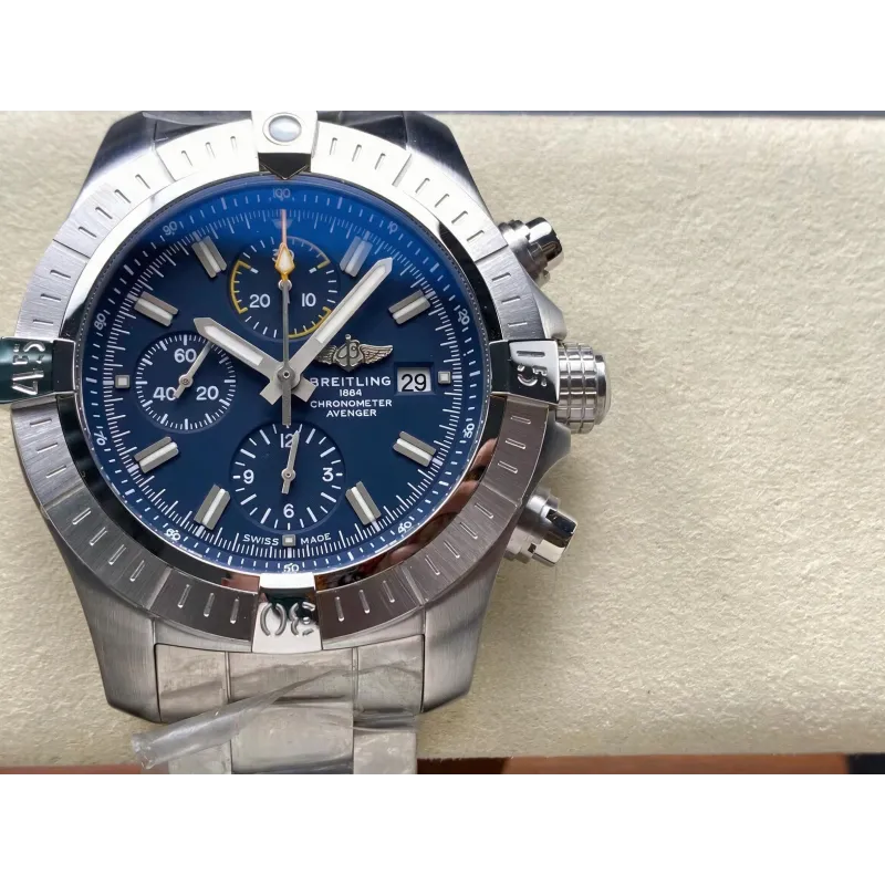 Breitling Avenger A13317101C1A1 Replica - Blauwe Wijzerplaat Roestvrij Staal