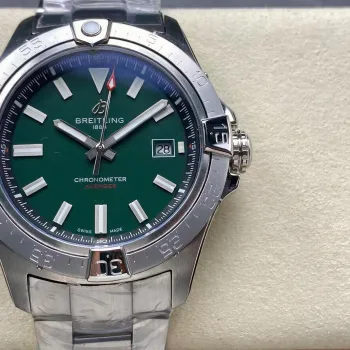 Breitling Avenger A17328101L1A1 Replica - Groene Wijzerplaat Geribbelde Lunette