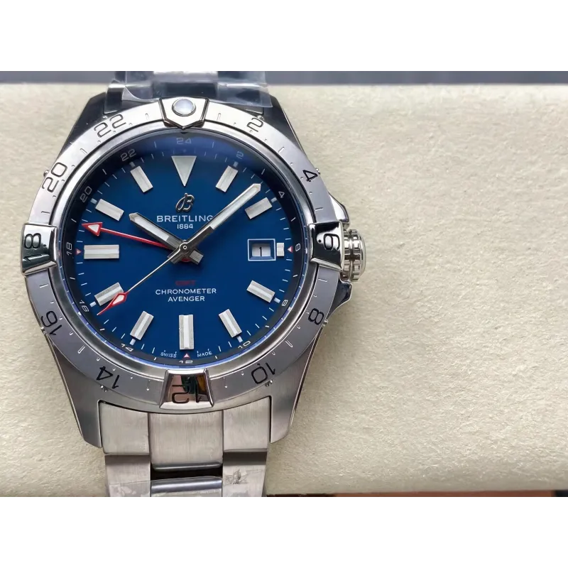 Breitling Avenger A32320101C1A1 Replica - Blauwe Wijzerplaat Geribbelde Lunette