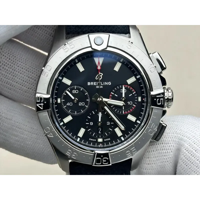 Breitling Chronomat B01 42 AB0146101B1X1 Replica - Zwarte Wijzerplaat Roestvrij Staal