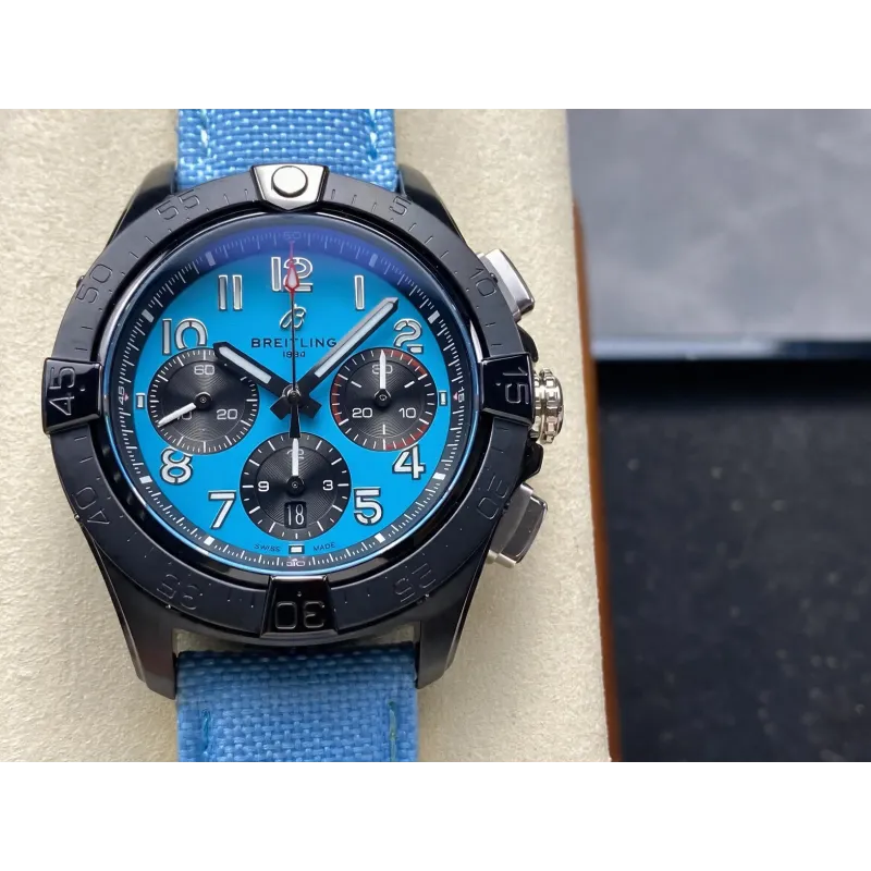 Breitling Avenger Chronograph SB0146101L1X1 Replica - Blauwe Wijzerplaat Roestvrij Staal