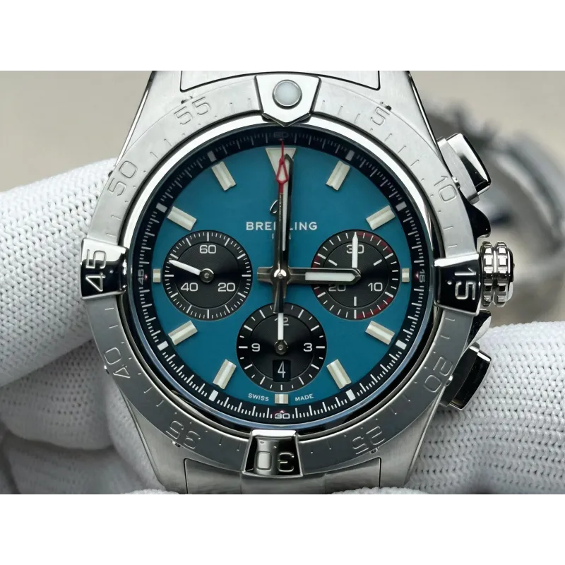 Breitling Chronomat B01 42 AB0147101C1A1 Replica - IJsblauwe Wijzerplaat Roestvrij Staal