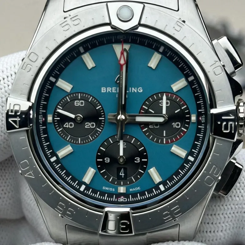 Breitling Chronomat B01 42 AB0147101C1A1 Replica - IJsblauwe Wijzerplaat Roestvrij Staal