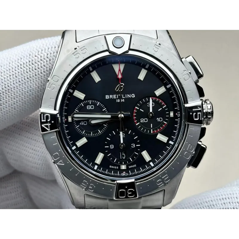 Breitling Chronomat B01 42 AB0147101B1A1 Replica - Zwarte Wijzerplaat Roestvrij Staal