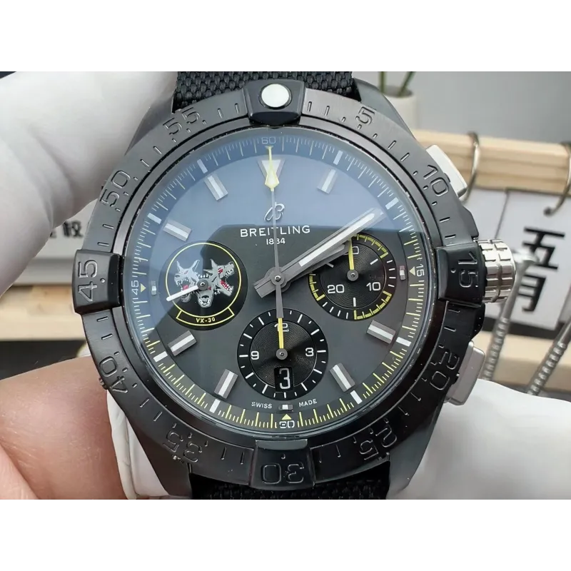 Breitling Avenger SB01472A1B1X1 Replica - Grijze Wijzerplaat Geribbelde Lunette