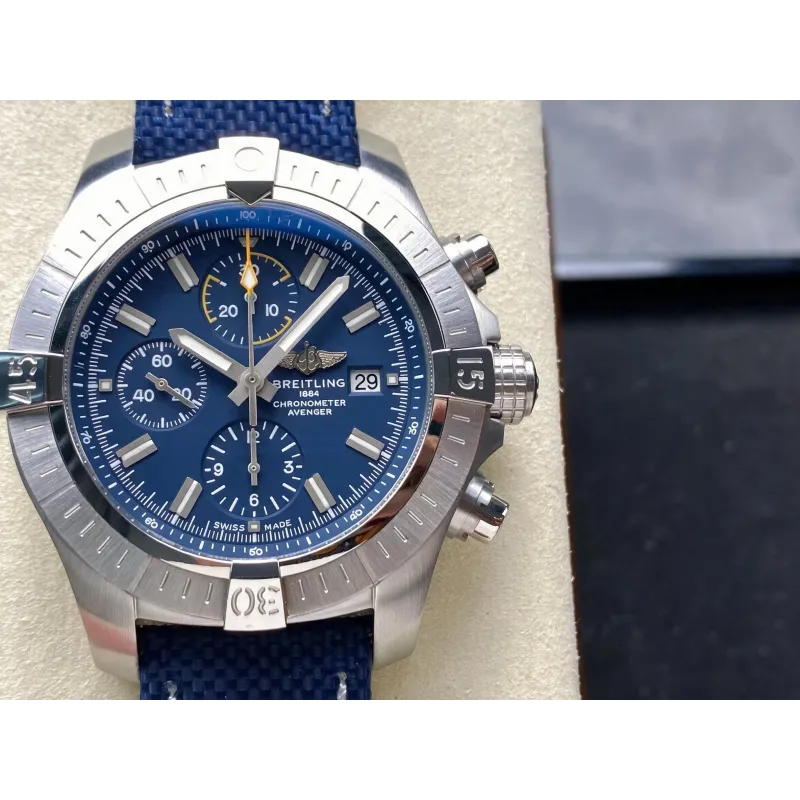 Breitling Avenger A13317101C1X1 Replica - Blauwe Wijzerplaat Roestvrij Staal