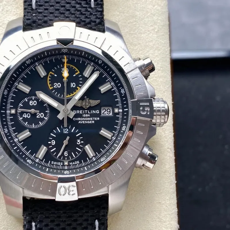 Breitling Avenger A13317101B1X1 Replica - Zwarte Wijzerplaat Roestvrij Staal