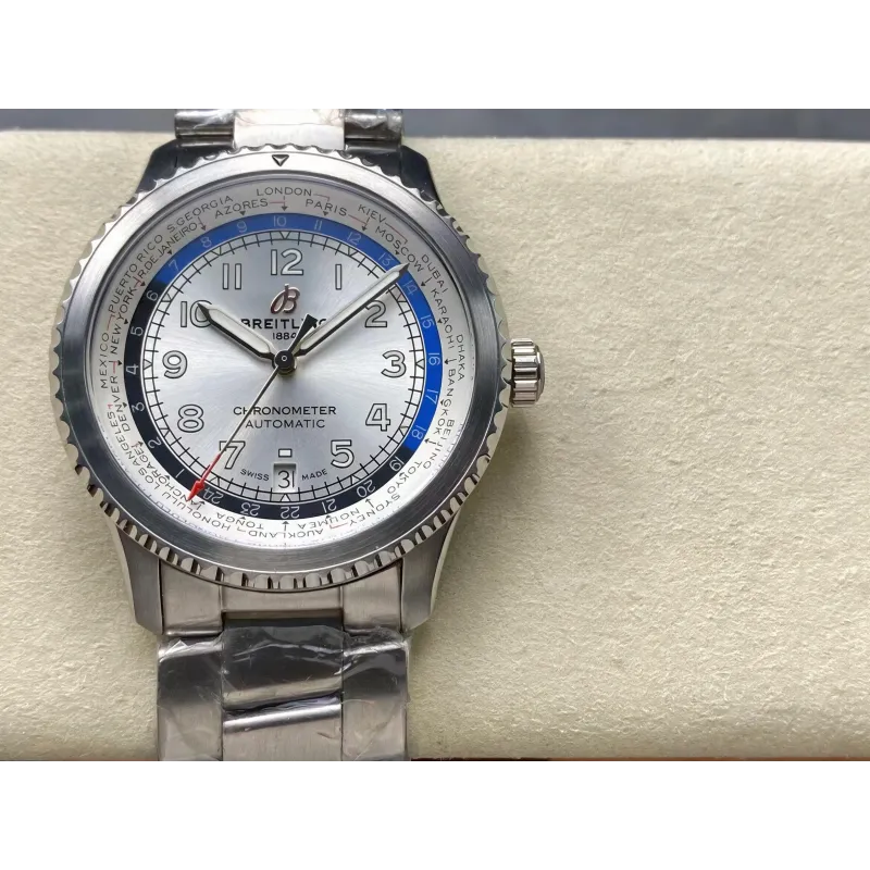 Breitling Navitimer 8 B35 Automatic Unitime 43 AB3521U01G1A1 Replica - Zilveren Wijzerplaat