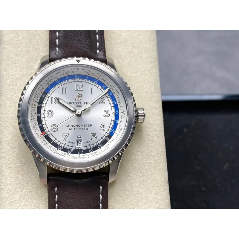 Breitling Navitimer 8 B35 Automatic Unitime 43 AB3521U01G1P1 Replica - Zilveren Wijzerplaat