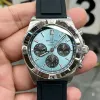 Breitling Chronomat PB0134101C1S1 Replica - IJsblauwe Wijzerplaat Geribbelde Lunette