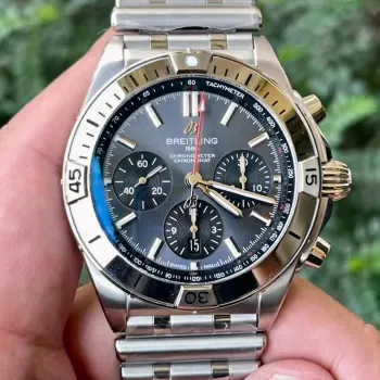 Breitling Chronomat EB0134101M1E1 Replica - Grijze Wijzerplaat Geribbelde Lunette