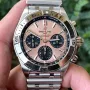 Breitling Chronomat AB0134101K1A1 Replica - Beige Geribbelde Lunette