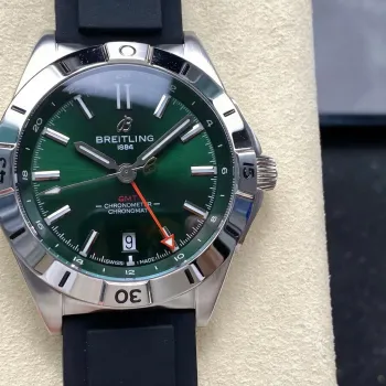 Breitling Chronomat A32398101L1A1 Replica - Groene Wijzerplaat Geribbelde Lunette