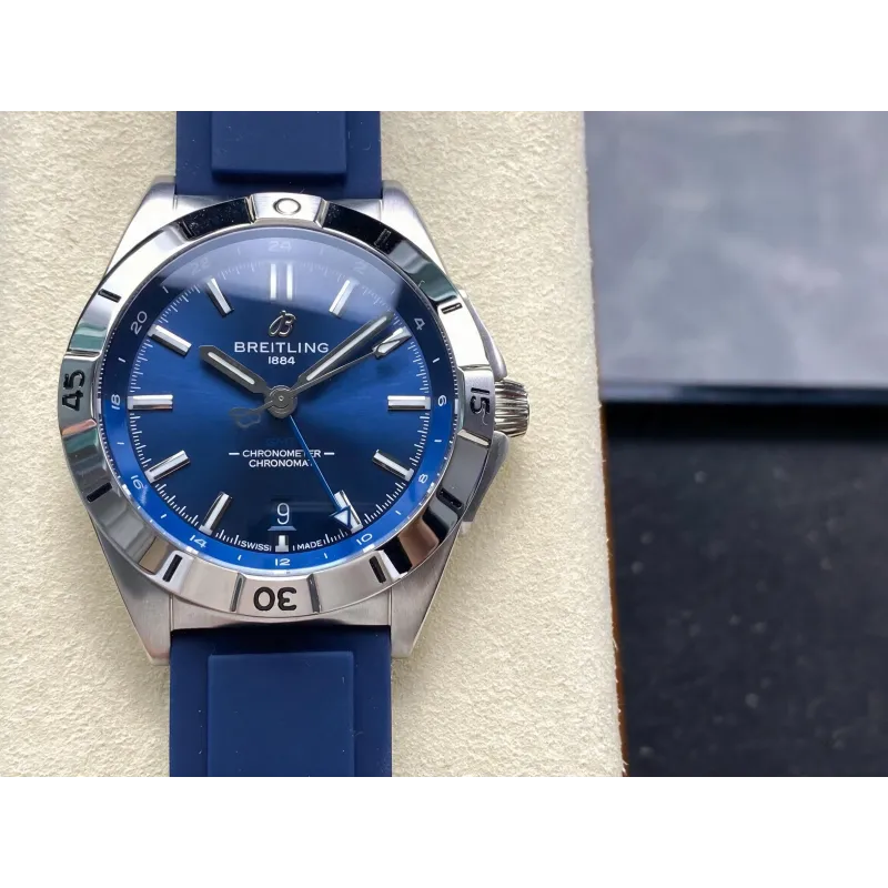 Breitling Chronomat A32398101C1A1 Replica - Blauwe Wijzerplaat Geribbelde Lunette