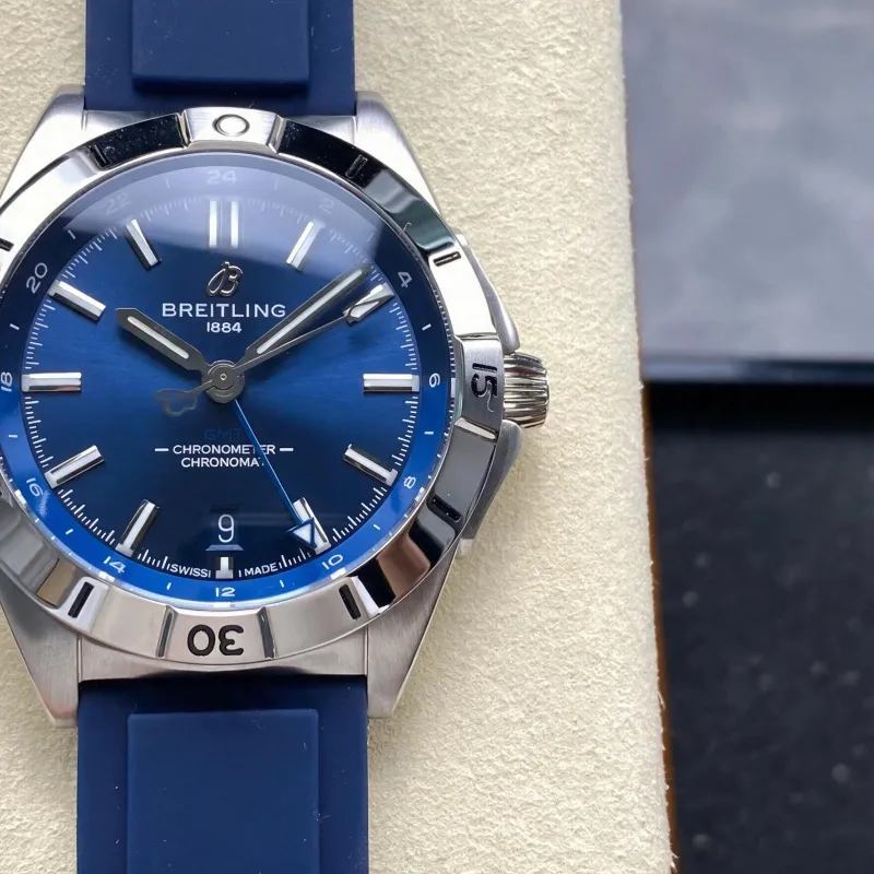 Breitling Chronomat A32398101C1A1 Replica - Blauwe Wijzerplaat Geribbelde Lunette