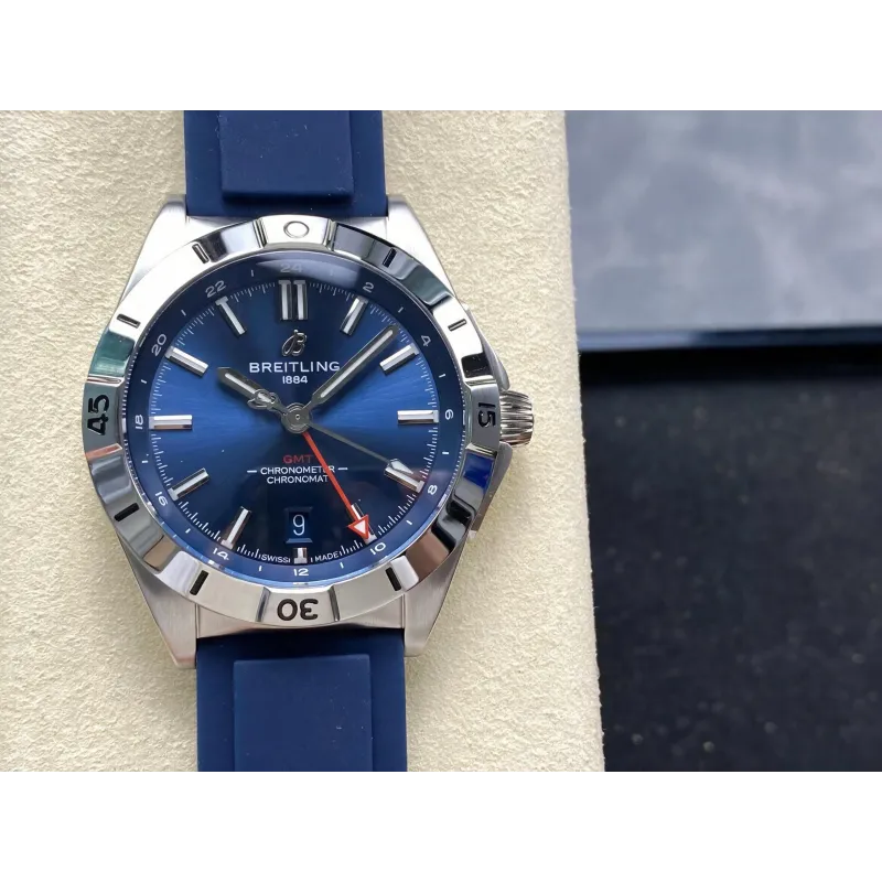Breitling Chronomat A32398101C1A1 Replica - Blauwe Wijzerplaat Geribbelde Lunette