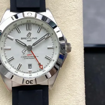 Breitling Chronomat A32398101A1A1 Replica - Witte Wijzerplaat Geribbelde Lunette