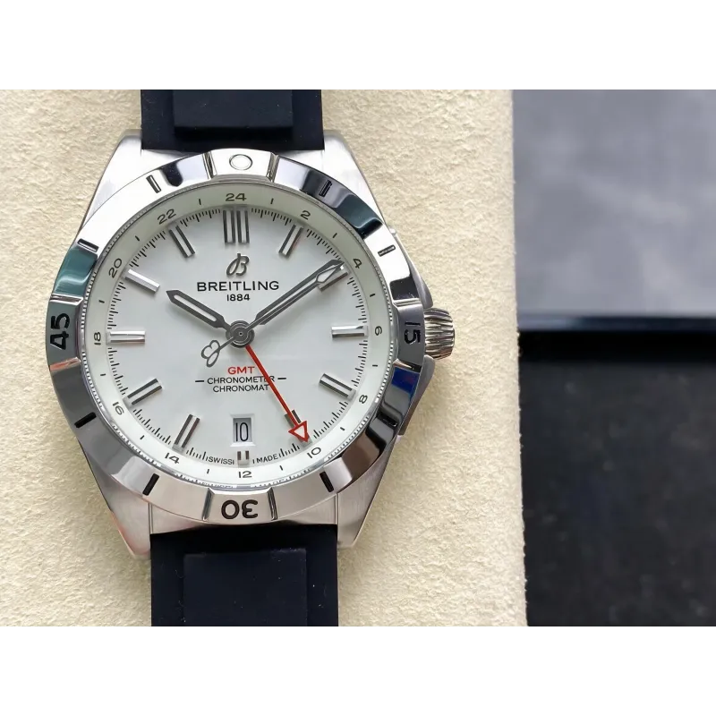 Breitling Chronomat A32398101A1A1 Replica - Witte Wijzerplaat Geribbelde Lunette
