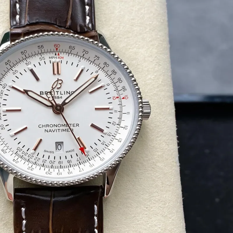 Breitling Navitimer Automatic 41 A17326211G1P1 Replica - Witte Wijzerplaat Roestvrij Staal