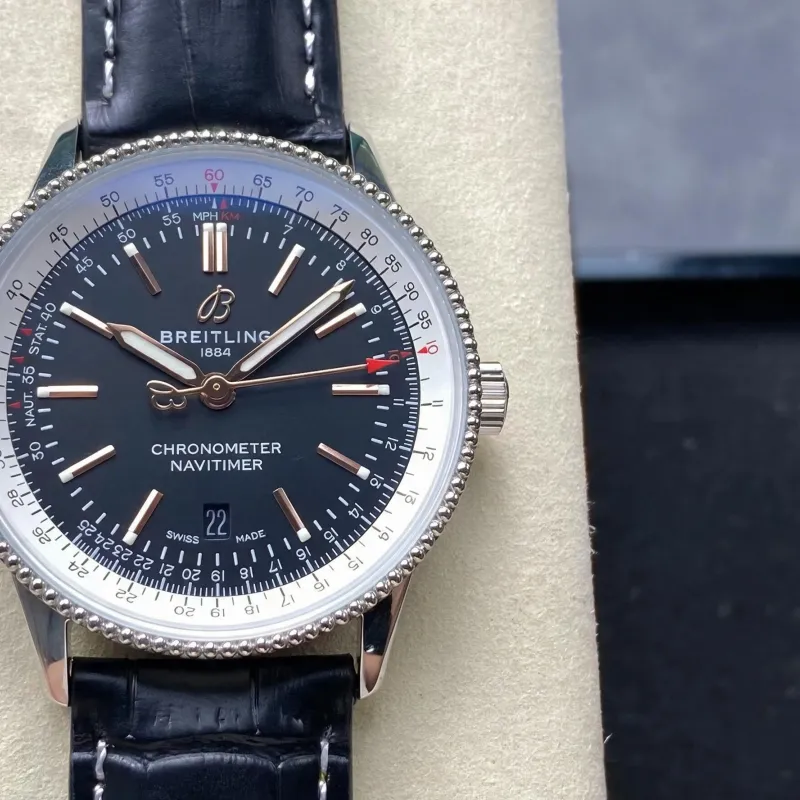 Breitling Navitimer Automatic 41 A17326211B1P1 Replica - Zwarte Wijzerplaat Roestvrij Staal