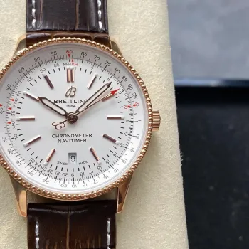 Breitling Navitimer Automatic 41 R17326211G1P1 Replica - Witte Wijzerplaat Rosegoud