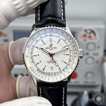 Breitling Navitimer A32310211G1P1 Replica - Zilveren Wijzerplaat Geribbelde Lunette