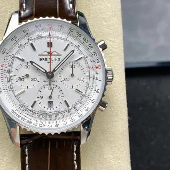 Breitling Navitimer AB0139211G1P1 Replica - Zilveren Wijzerplaat Geribbelde Lunette