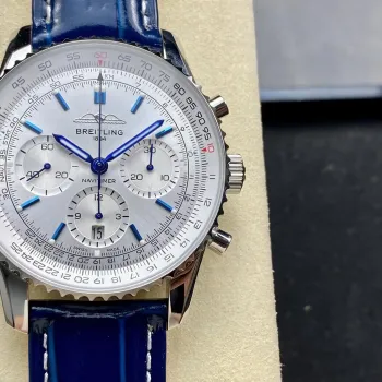 Breitling Navitimer AB0139A71G1P1 Replica - Zilveren Wijzerplaat Geribbelde Lunette