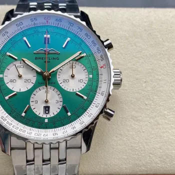 Breitling Navitimer AB0139211L1A1 Replica - Groene Wijzerplaat Geribbelde Lunette