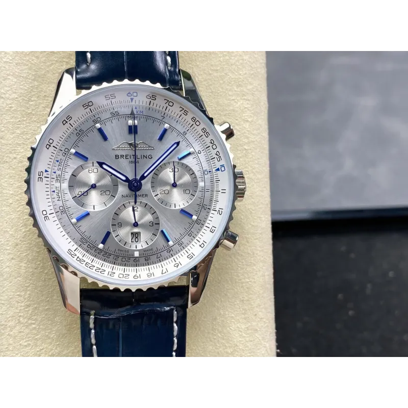 Breitling Navitimer AB0139A71G1P1 Replica - Witte Wijzerplaat Geribbelde Lunette