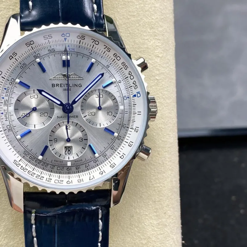 Breitling Navitimer AB0139A71G1P1 Replica - Witte Wijzerplaat Geribbelde Lunette