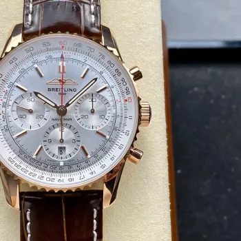 Breitling Navitimer RB0139211G1P1 Replica - Zilveren Wijzerplaat Geribbelde Lunette
