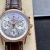 Breitling Navitimer RB0139631G1P1 Replica - Zilveren Wijzerplaat Geribbelde Lunette