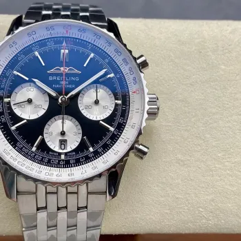 Breitling Navitimer AB0138211B1A1 Replica - Zwarte Wijzerplaat Geribbelde Lunette