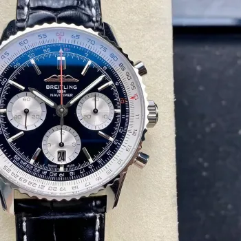 Breitling Navitimer AB0137211B1P1 Replica - Zwarte Wijzerplaat Geribbelde Lunette