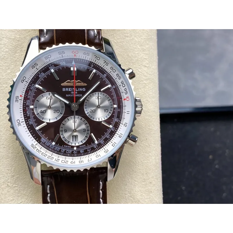 Breitling Navitimer AB01372A1Q1P1 Replica - Bruine Wijzerplaat Geribbelde Lunette