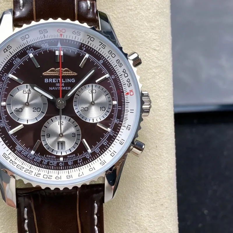 Breitling Navitimer AB01372A1Q1P1 Replica - Bruine Wijzerplaat Geribbelde Lunette