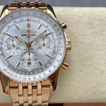Breitling Navitimer RB0139211G1R1 Replica - Zilveren Wijzerplaat Geribbelde Lunette