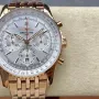 Breitling Navitimer RB0139211G1R1 Replica - Zilveren Wijzerplaat Geribbelde Lunette
