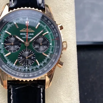 Breitling Navitimer RB0137241L1P1 Replica - Groene Wijzerplaat Geribbelde Lunette
