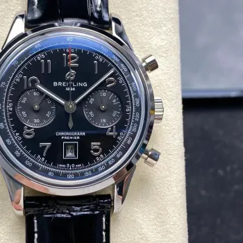 Breitling Premier AB0145221B1P1 Replica - Zwarte Wijzerplaat Roestvrij Staal