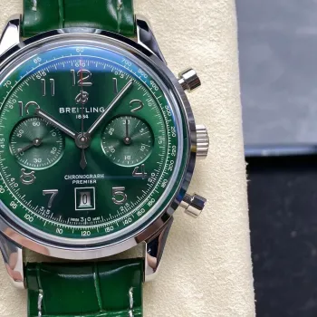 Breitling Premier AB0145371L1P2 Replica - Groene Wijzerplaat Roestvrij Staal