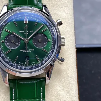 Breitling Premier AB0118221L1P1 Replica - Groene Wijzerplaat Roestvrij Staal