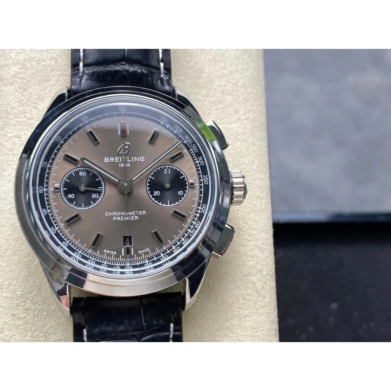Breitling Premier B01 Chronograph 42 AB0118221B1P2 Replica - Grijze Wijzerplaat Roestvrij Staal